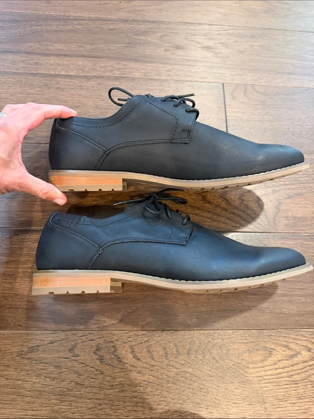 J75 Men's Classic Black Lace-Up Dress Shoes Size 12 - C27-140